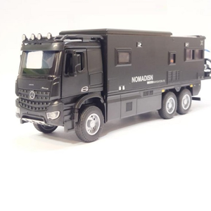 ماشین اسباب بازی کامیون کمپر مرسدس بنز مشکی مقیاس 1:24 BENZ NOMADISN_اسباب بازی